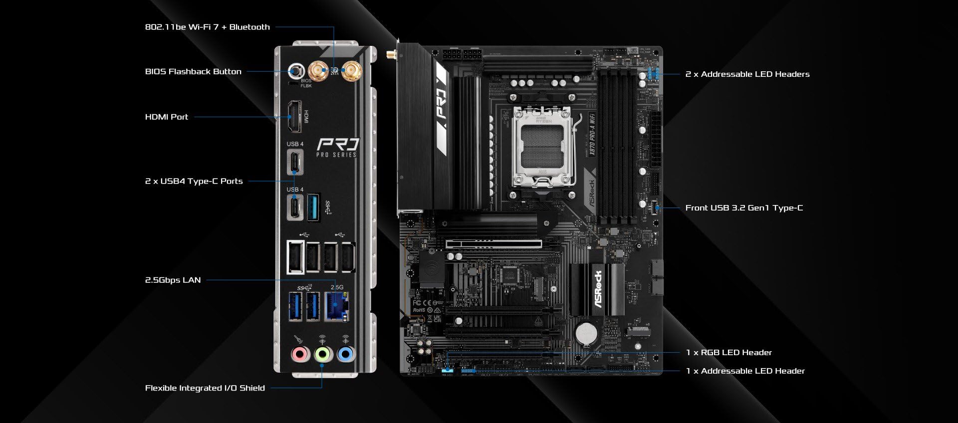Amazon | ASRock マザーボード X870 Pro-A WiFi AMD Ryzen 9000/8000